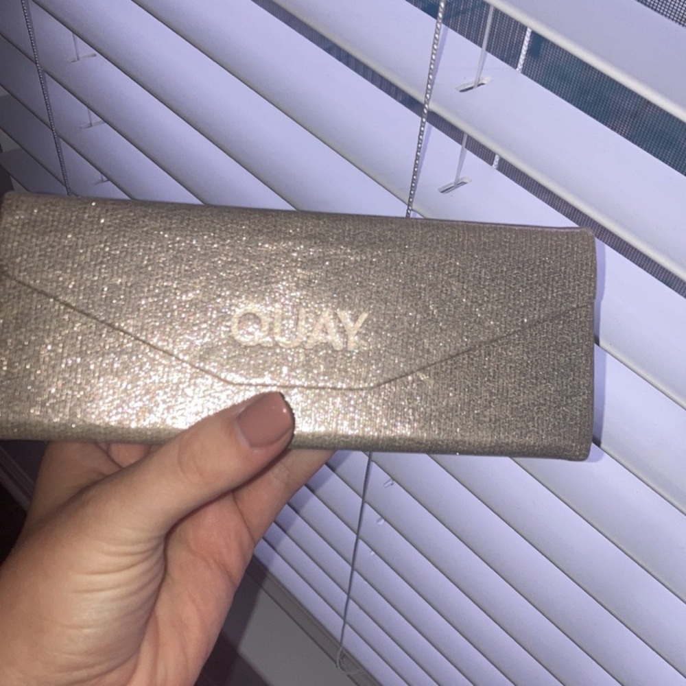 Quay Australia Gold Trifold Sunglasses Case